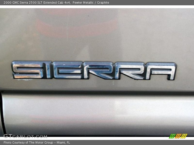 Pewter Metallic / Graphite 2000 GMC Sierra 2500 SLT Extended Cab 4x4