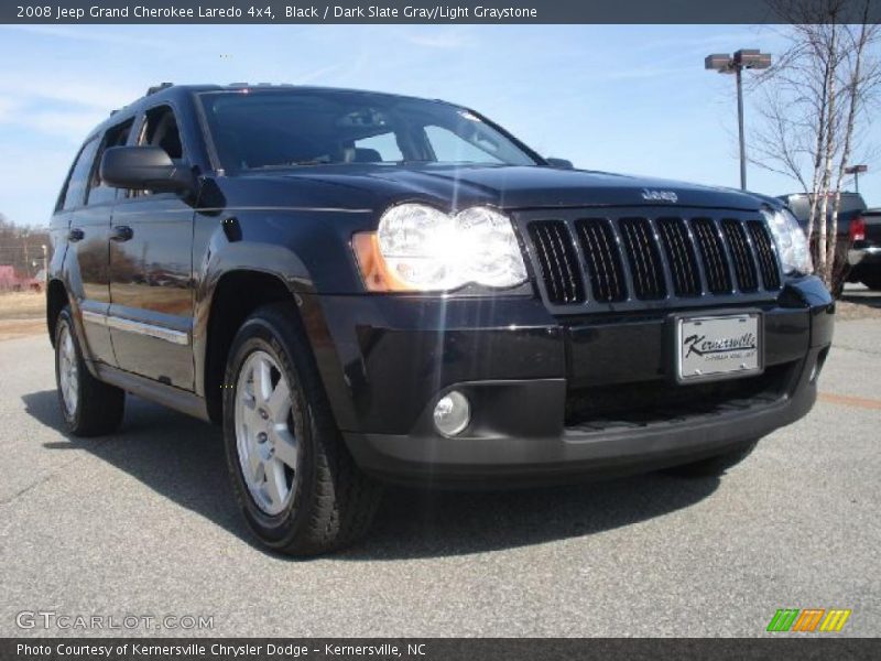 Black / Dark Slate Gray/Light Graystone 2008 Jeep Grand Cherokee Laredo 4x4