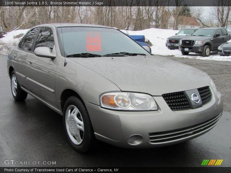 Bronze Shimmer Metallic / Sage 2006 Nissan Sentra 1.8 S