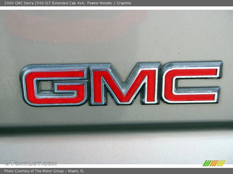 Pewter Metallic / Graphite 2000 GMC Sierra 2500 SLT Extended Cab 4x4