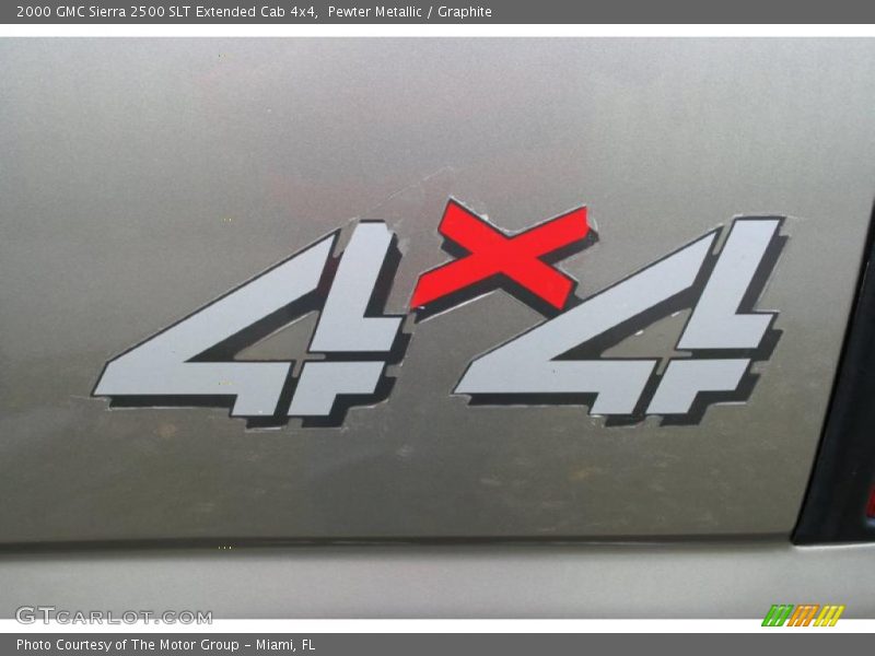 Pewter Metallic / Graphite 2000 GMC Sierra 2500 SLT Extended Cab 4x4