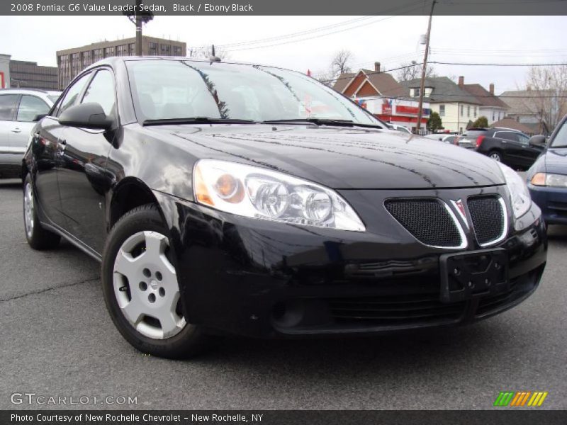 Black / Ebony Black 2008 Pontiac G6 Value Leader Sedan