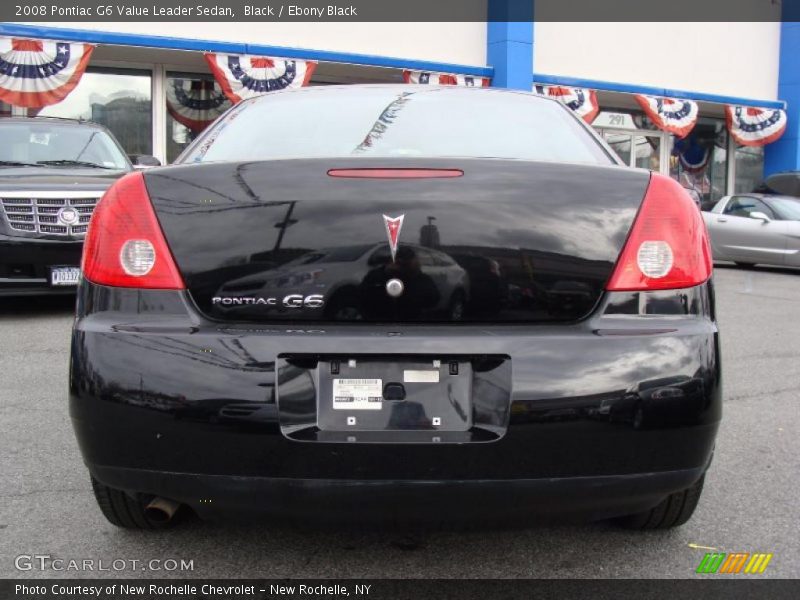 Black / Ebony Black 2008 Pontiac G6 Value Leader Sedan
