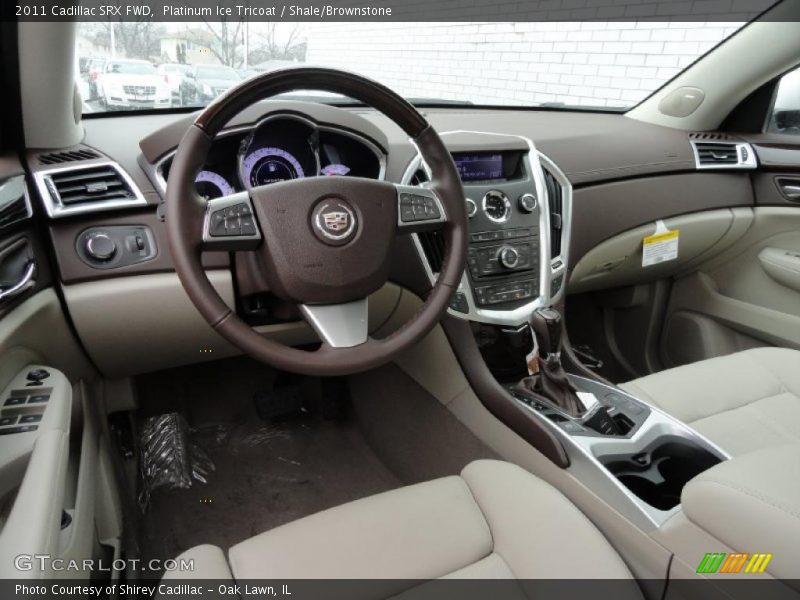 Platinum Ice Tricoat / Shale/Brownstone 2011 Cadillac SRX FWD