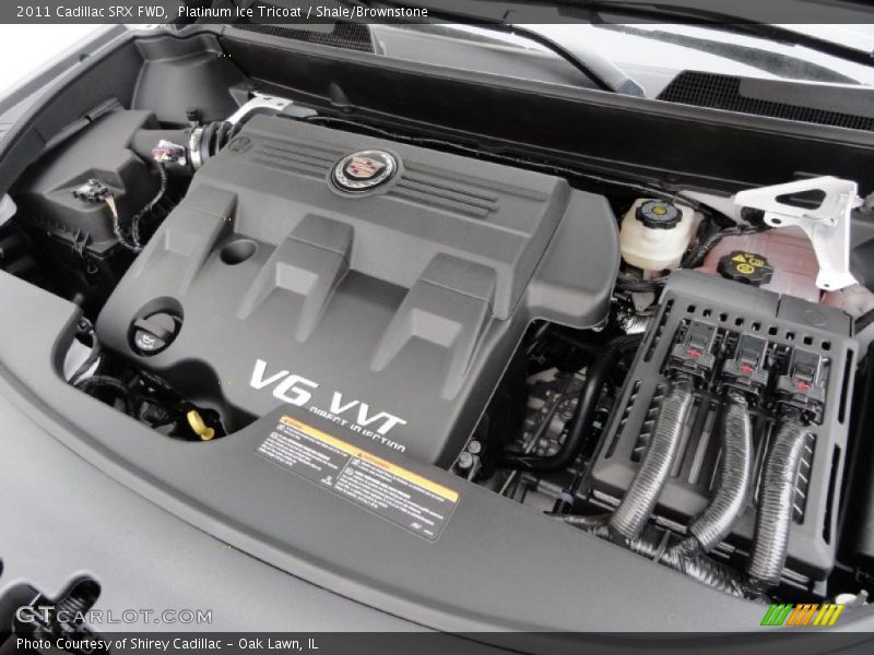 Platinum Ice Tricoat / Shale/Brownstone 2011 Cadillac SRX FWD