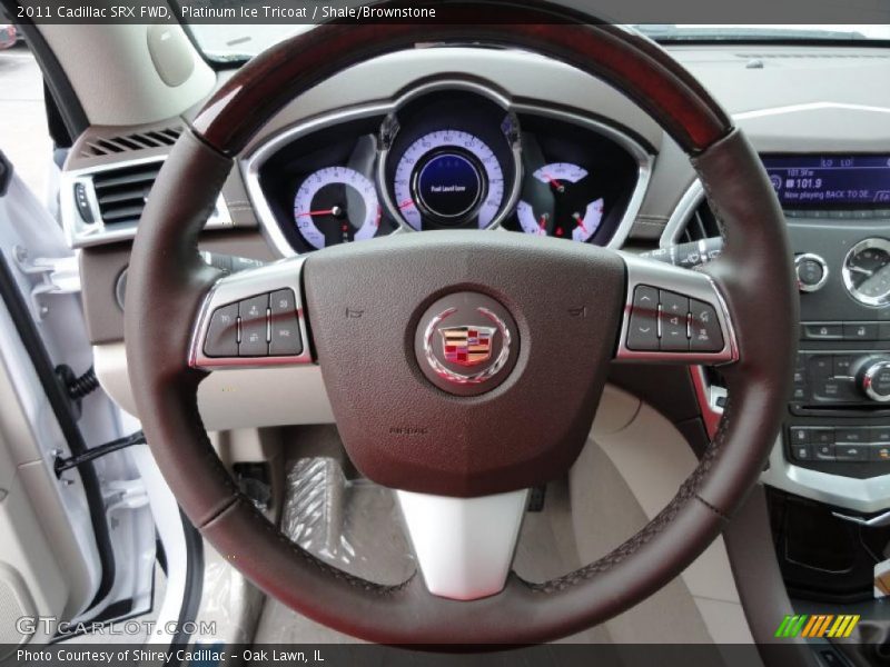 Platinum Ice Tricoat / Shale/Brownstone 2011 Cadillac SRX FWD