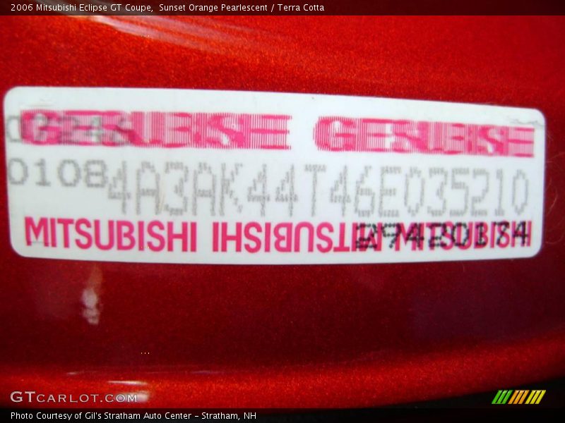 Sunset Orange Pearlescent / Terra Cotta 2006 Mitsubishi Eclipse GT Coupe