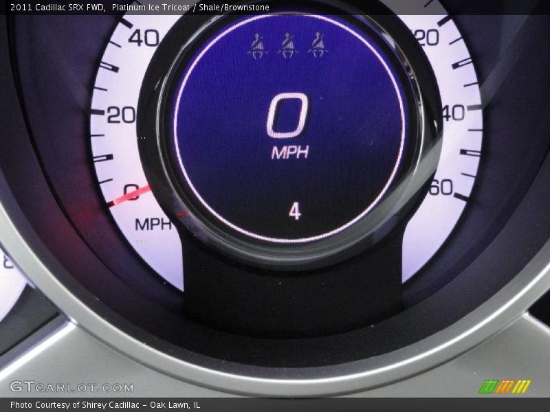 Platinum Ice Tricoat / Shale/Brownstone 2011 Cadillac SRX FWD