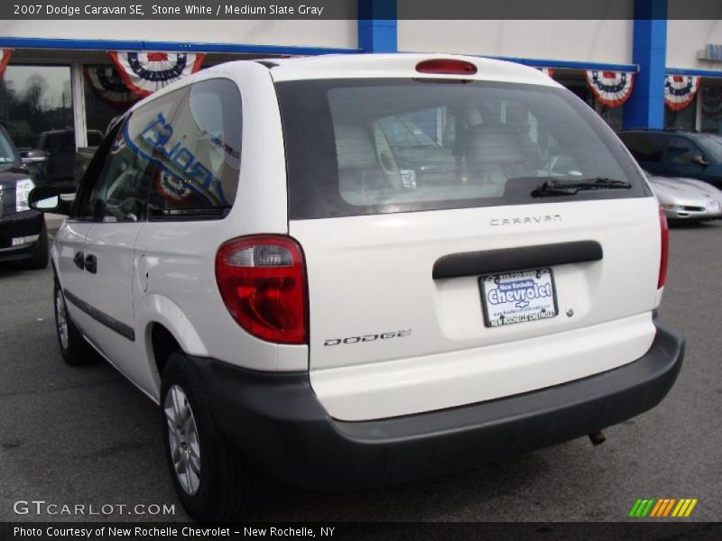 Stone White / Medium Slate Gray 2007 Dodge Caravan SE