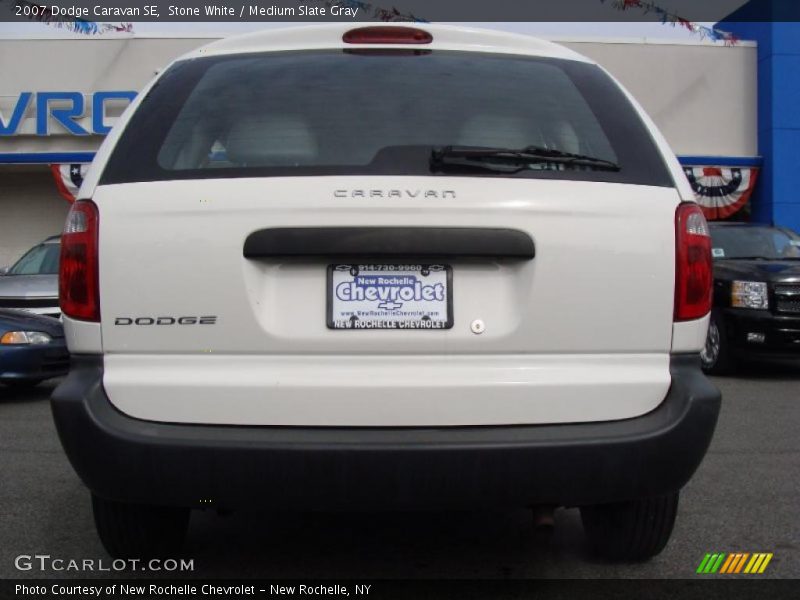 Stone White / Medium Slate Gray 2007 Dodge Caravan SE