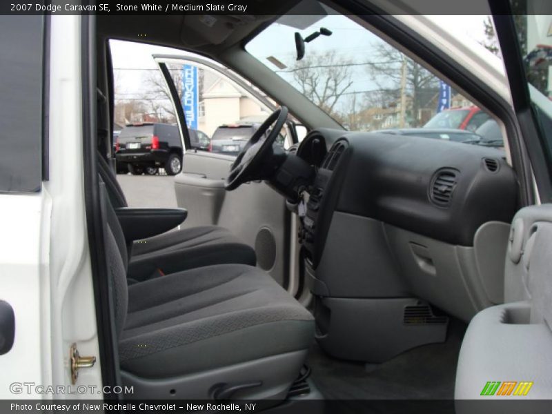 Stone White / Medium Slate Gray 2007 Dodge Caravan SE