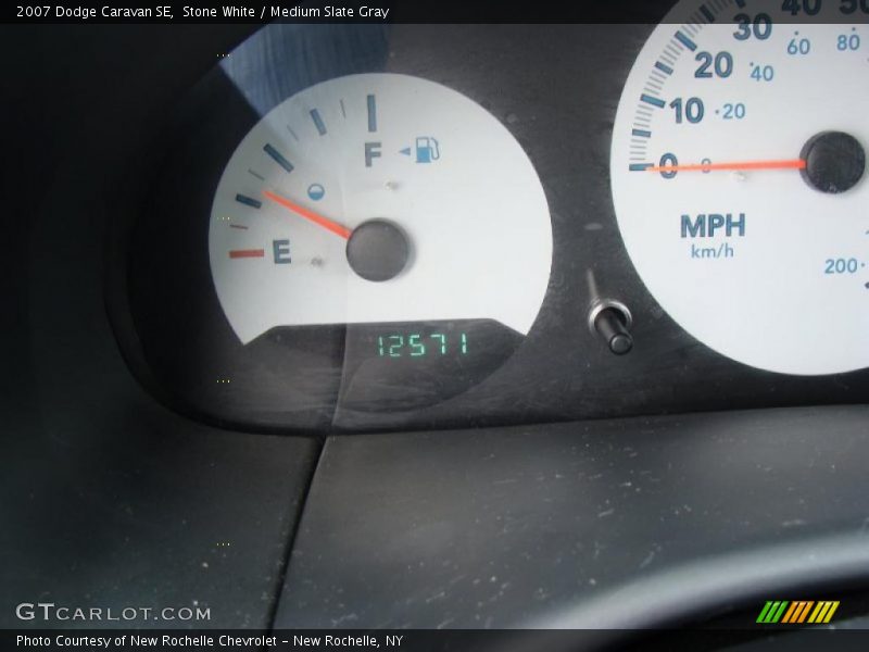 Stone White / Medium Slate Gray 2007 Dodge Caravan SE