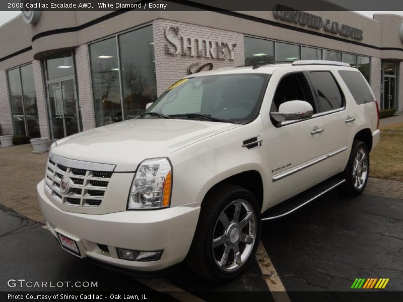 White Diamond / Ebony 2008 Cadillac Escalade AWD