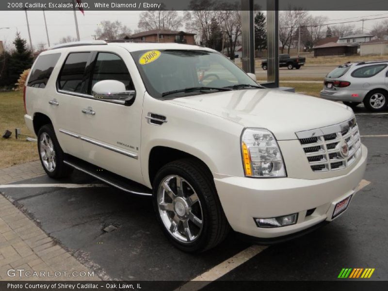 White Diamond / Ebony 2008 Cadillac Escalade AWD