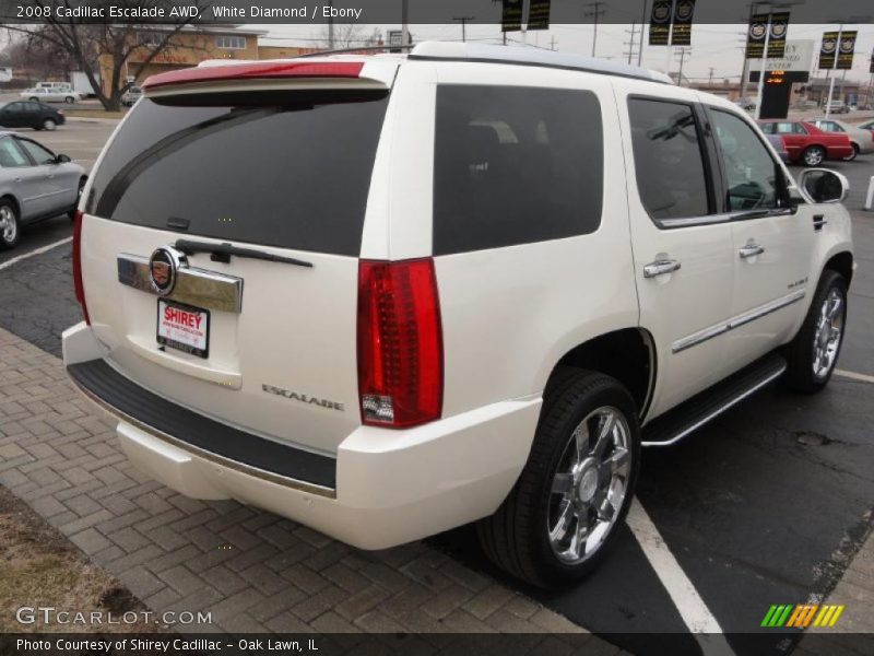 White Diamond / Ebony 2008 Cadillac Escalade AWD