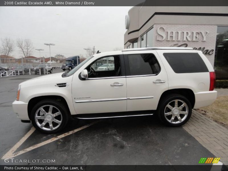 White Diamond / Ebony 2008 Cadillac Escalade AWD