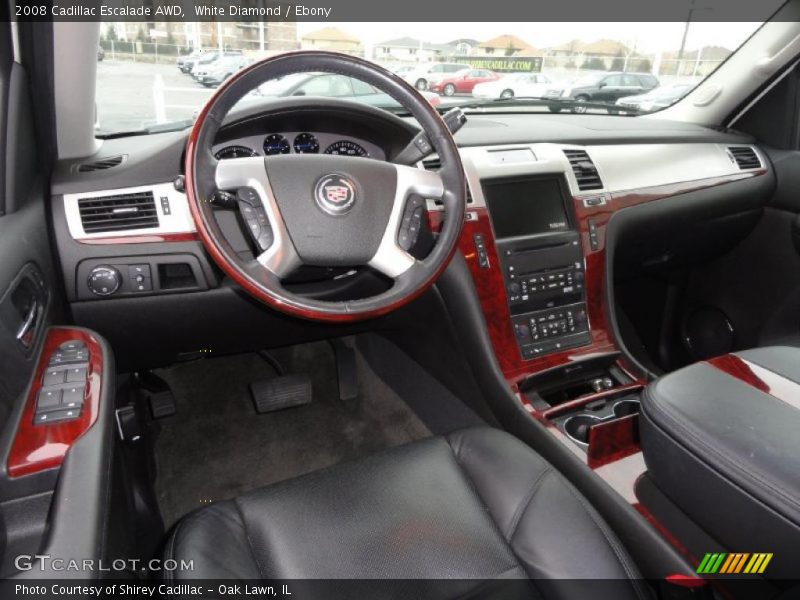 White Diamond / Ebony 2008 Cadillac Escalade AWD