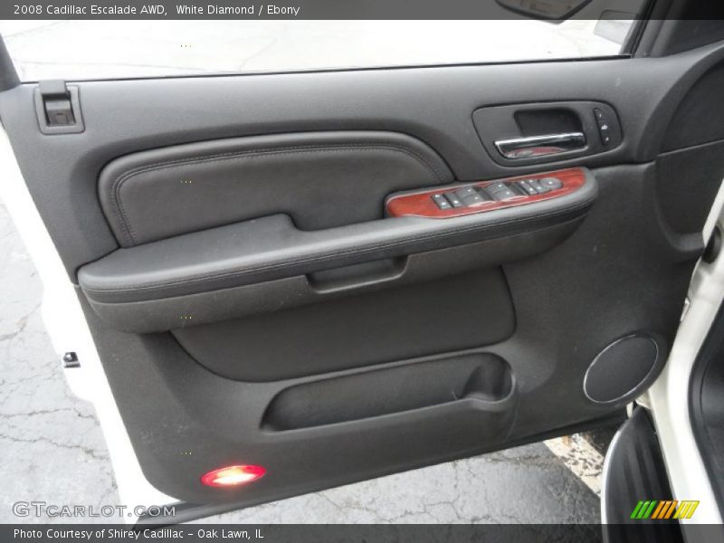 White Diamond / Ebony 2008 Cadillac Escalade AWD
