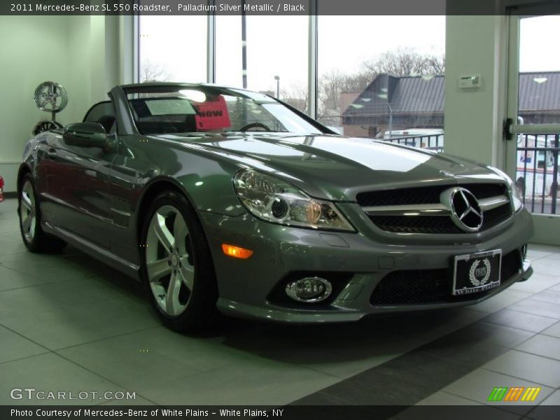 Palladium Silver Metallic / Black 2011 Mercedes-Benz SL 550 Roadster