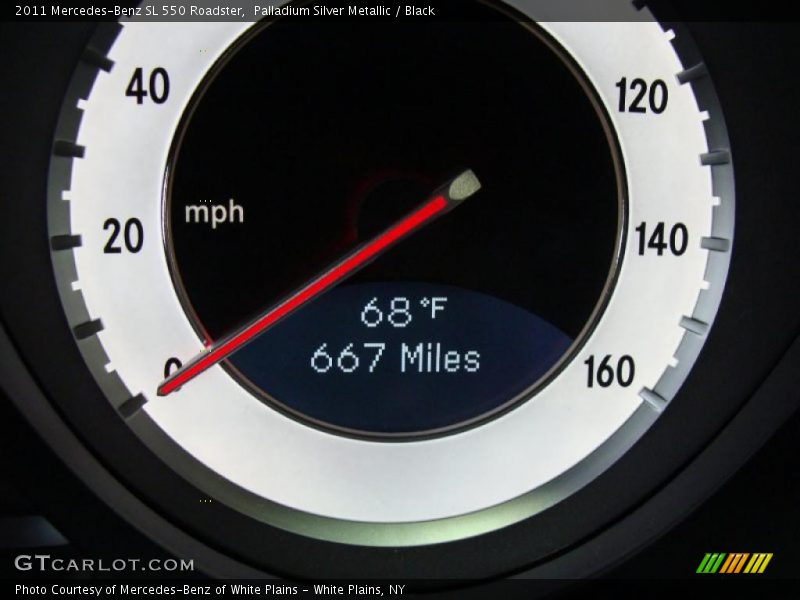 Palladium Silver Metallic / Black 2011 Mercedes-Benz SL 550 Roadster