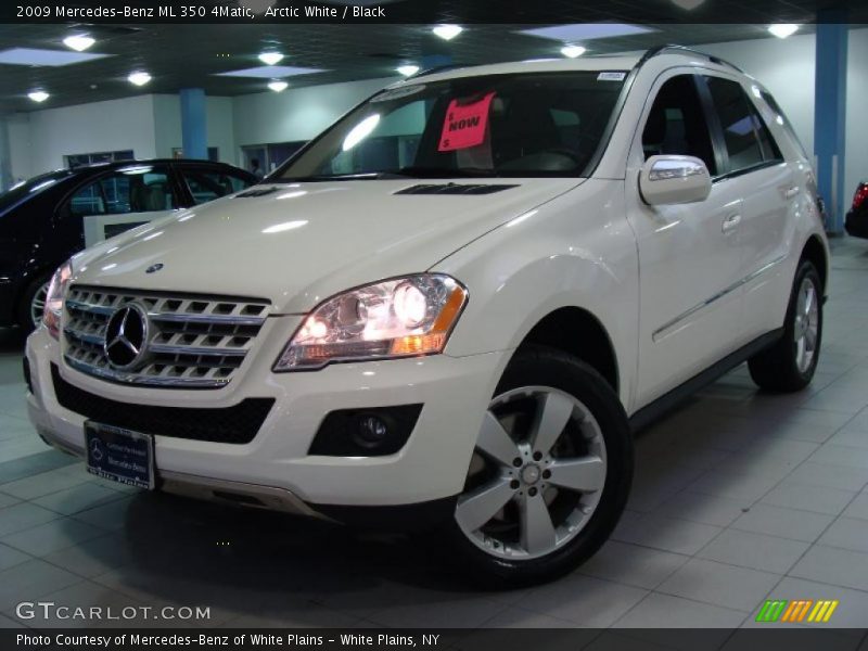 Arctic White / Black 2009 Mercedes-Benz ML 350 4Matic