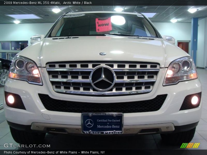 Arctic White / Black 2009 Mercedes-Benz ML 350 4Matic