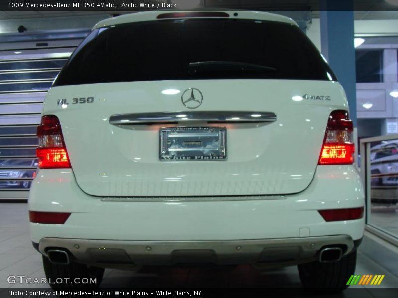Arctic White / Black 2009 Mercedes-Benz ML 350 4Matic