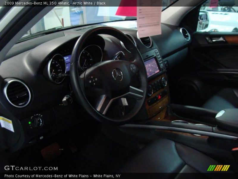 Arctic White / Black 2009 Mercedes-Benz ML 350 4Matic