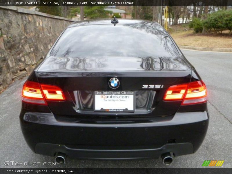 Jet Black / Coral Red/Black Dakota Leather 2010 BMW 3 Series 335i Coupe