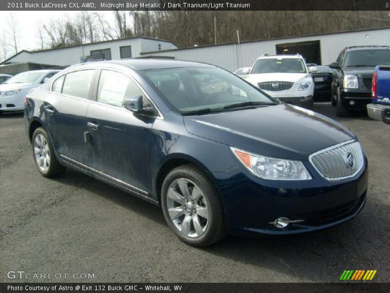 Midnight Blue Metallic / Dark Titanium/Light Titanium 2011 Buick LaCrosse CXL AWD