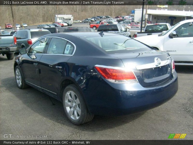 Midnight Blue Metallic / Dark Titanium/Light Titanium 2011 Buick LaCrosse CXL AWD