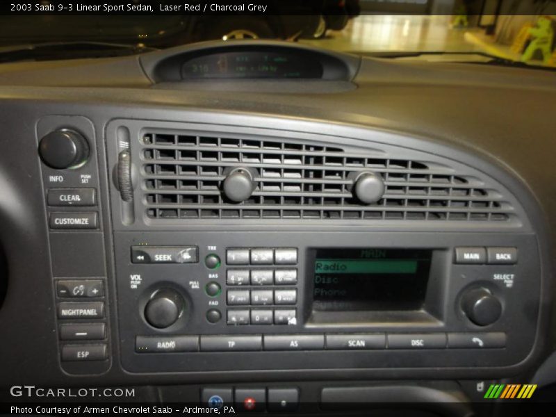 Controls of 2003 9-3 Linear Sport Sedan