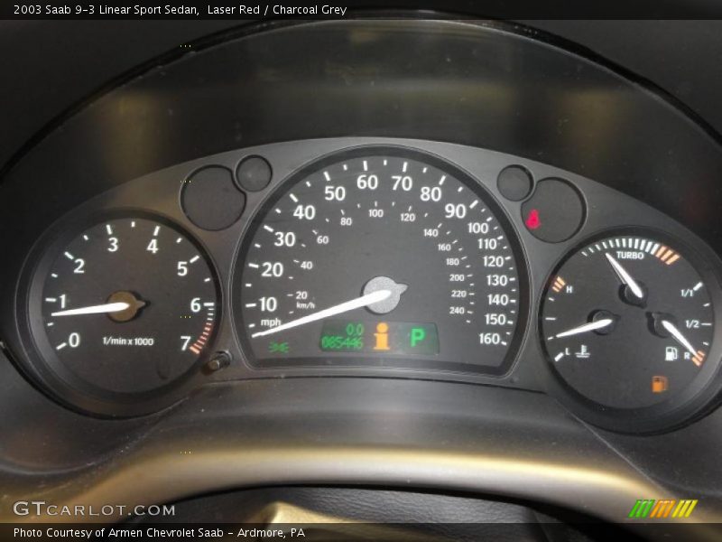  2003 9-3 Linear Sport Sedan Linear Sport Sedan Gauges