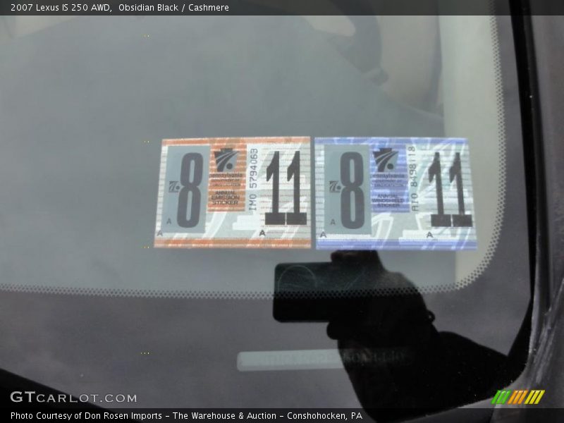Obsidian Black / Cashmere 2007 Lexus IS 250 AWD