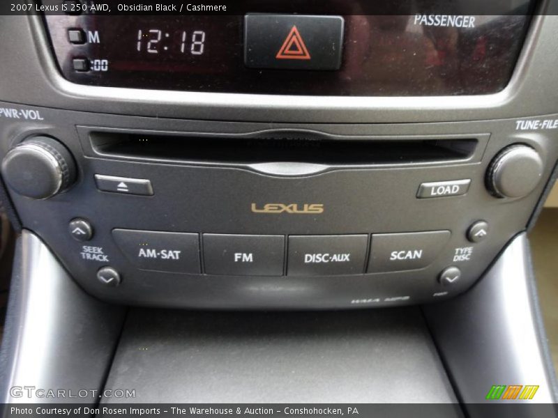 Obsidian Black / Cashmere 2007 Lexus IS 250 AWD