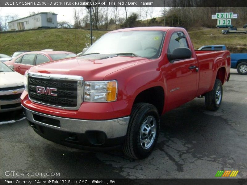 Fire Red / Dark Titanium 2011 GMC Sierra 2500HD Work Truck Regular Cab 4x4