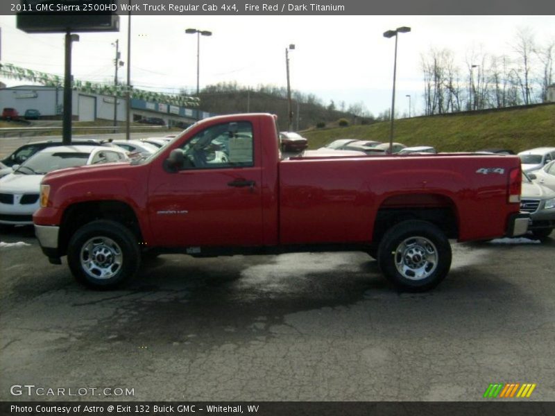 Fire Red / Dark Titanium 2011 GMC Sierra 2500HD Work Truck Regular Cab 4x4