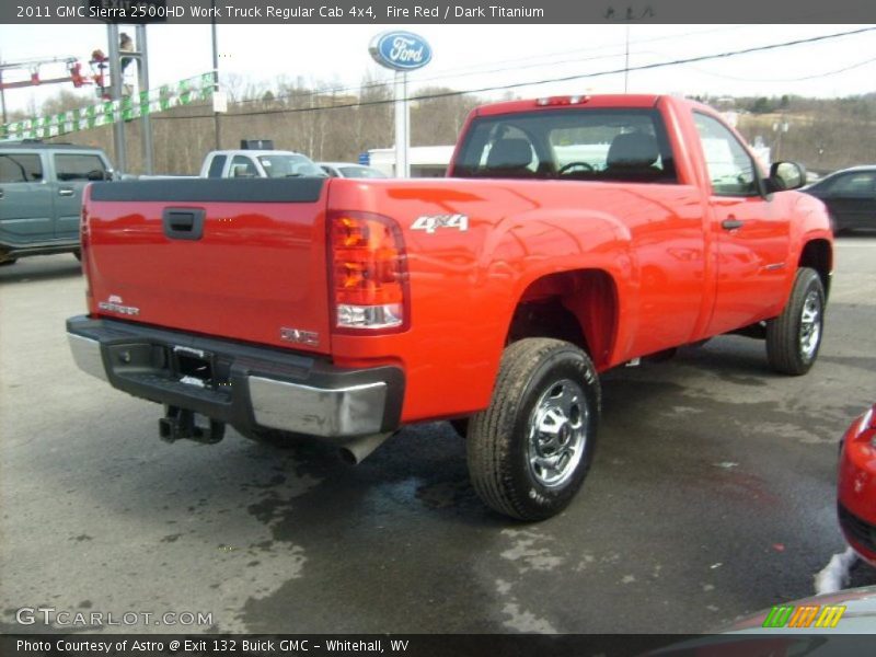Fire Red / Dark Titanium 2011 GMC Sierra 2500HD Work Truck Regular Cab 4x4