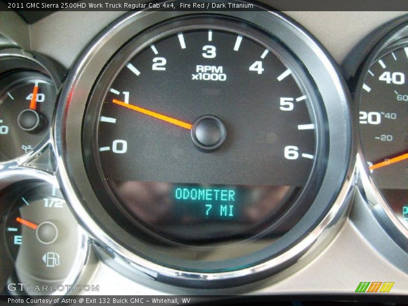 Fire Red / Dark Titanium 2011 GMC Sierra 2500HD Work Truck Regular Cab 4x4