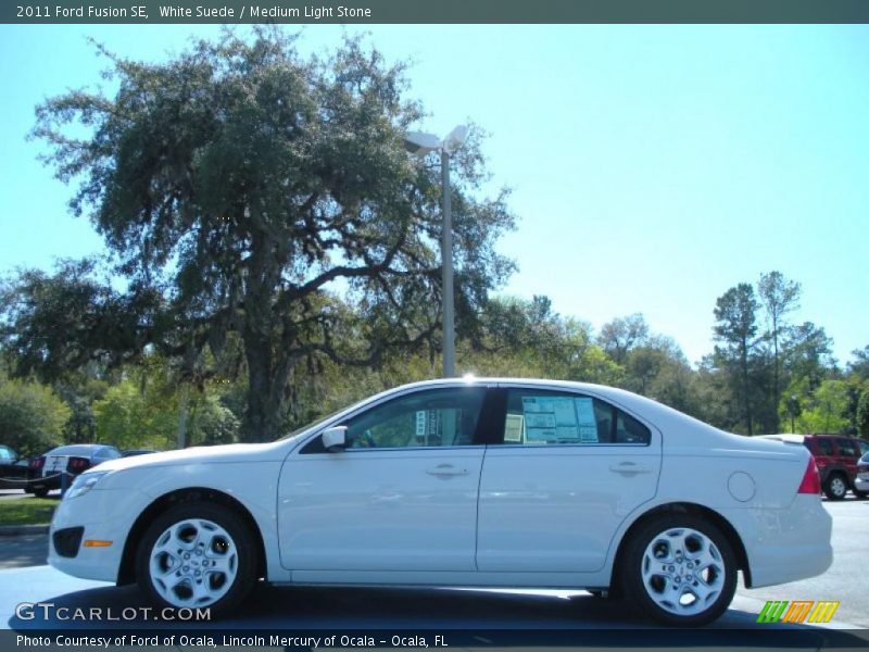 White Suede / Medium Light Stone 2011 Ford Fusion SE