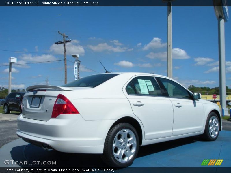 White Suede / Medium Light Stone 2011 Ford Fusion SE