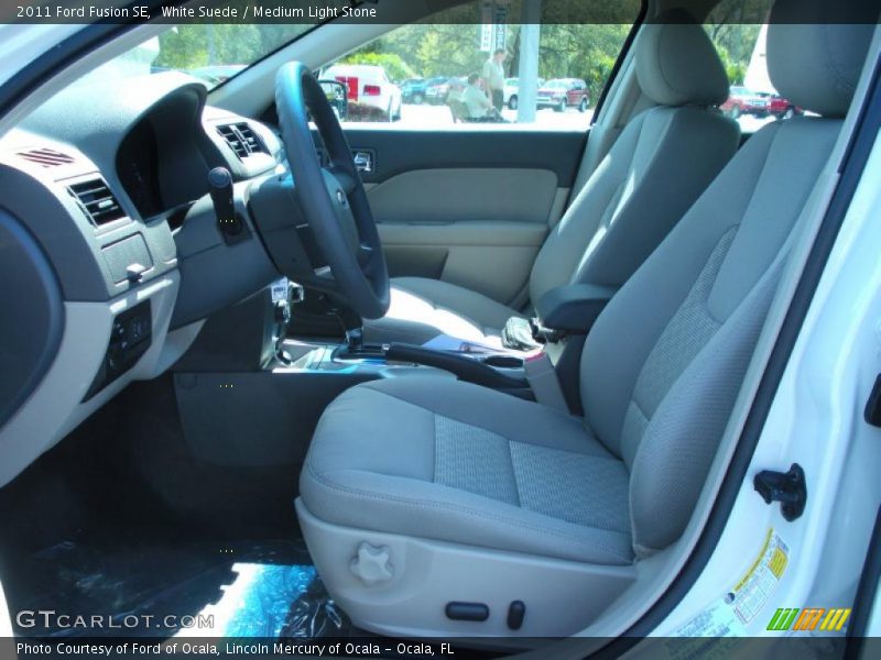 White Suede / Medium Light Stone 2011 Ford Fusion SE