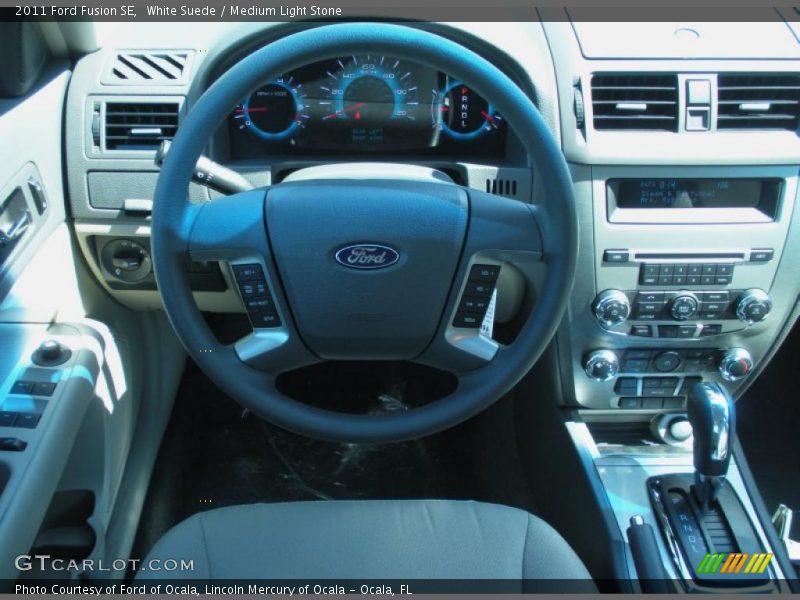 White Suede / Medium Light Stone 2011 Ford Fusion SE