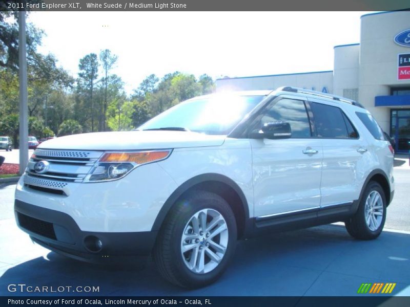 White Suede / Medium Light Stone 2011 Ford Explorer XLT
