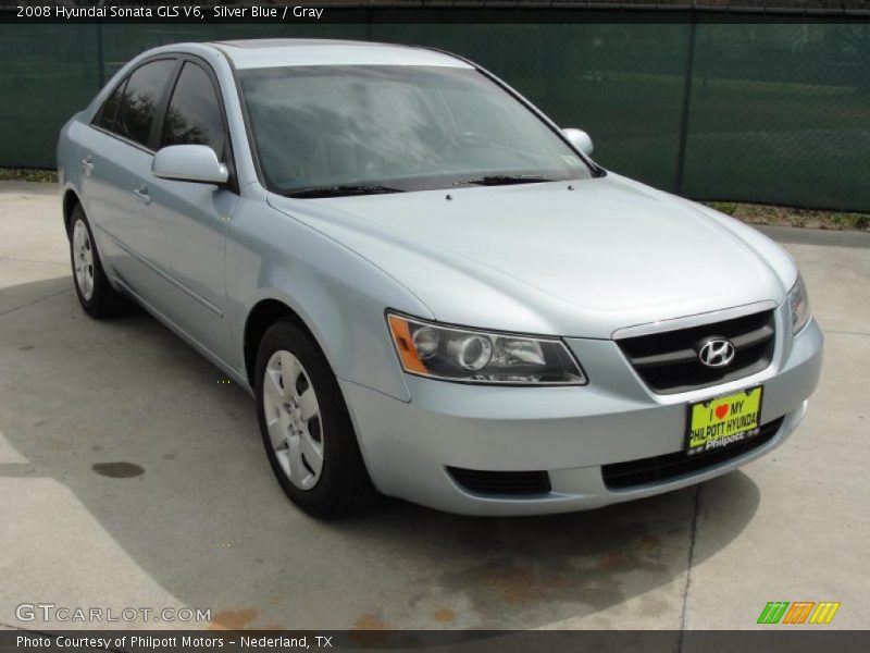 Silver Blue / Gray 2008 Hyundai Sonata GLS V6