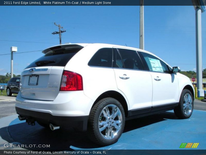 White Platinum Tri-Coat / Medium Light Stone 2011 Ford Edge Limited