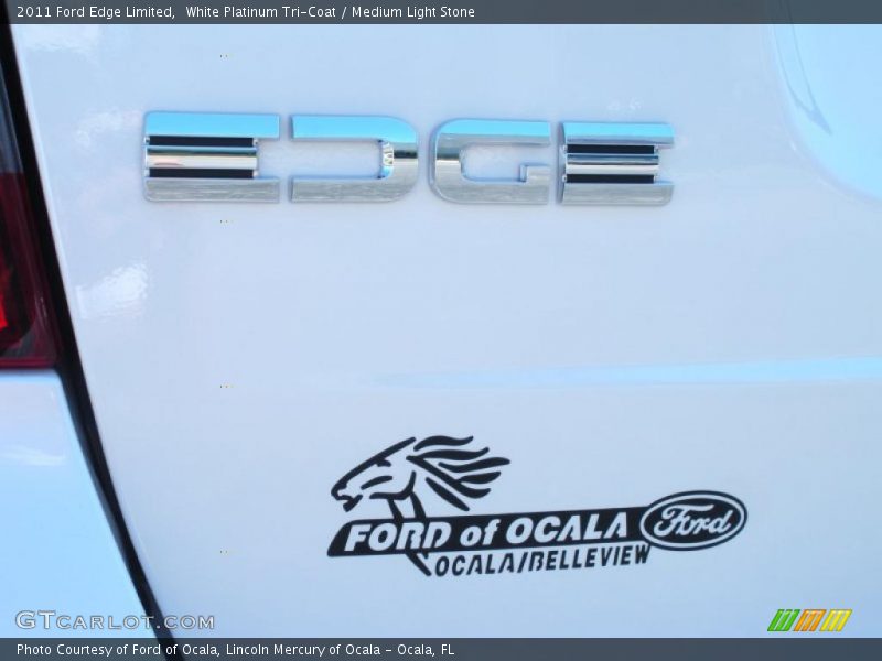 White Platinum Tri-Coat / Medium Light Stone 2011 Ford Edge Limited