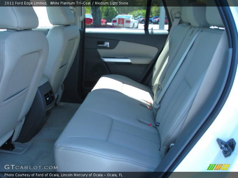 White Platinum Tri-Coat / Medium Light Stone 2011 Ford Edge Limited