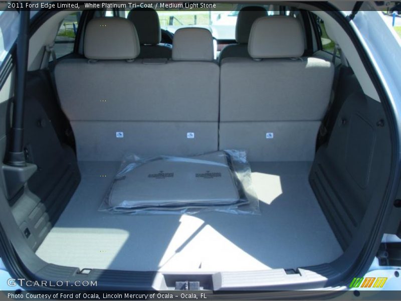 White Platinum Tri-Coat / Medium Light Stone 2011 Ford Edge Limited