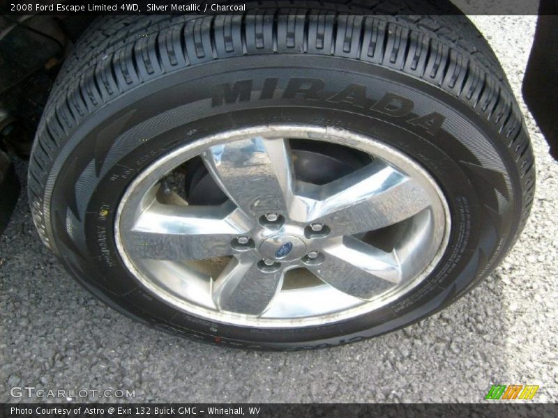 Silver Metallic / Charcoal 2008 Ford Escape Limited 4WD